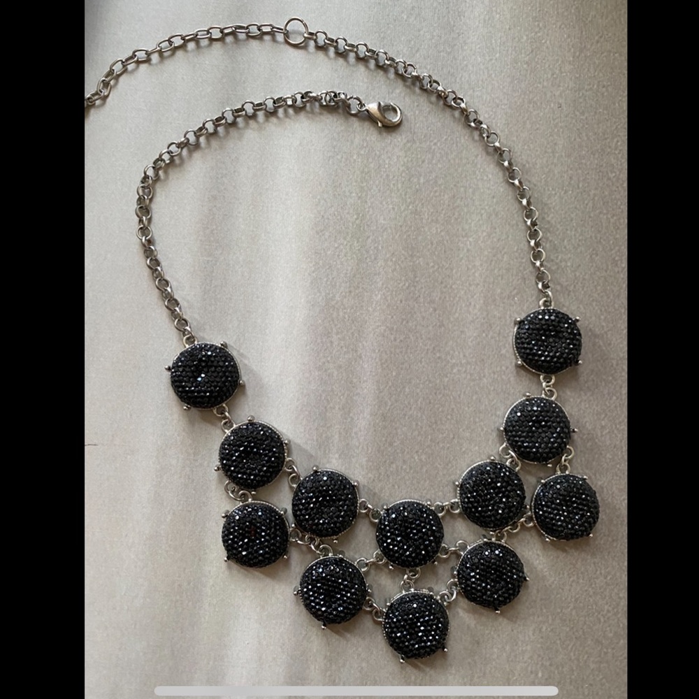 NY&CO Silver & Black Statement Necklace